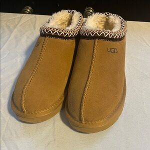 UGG Tan Shearling Slip-Ons